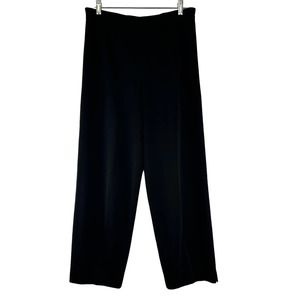 Exclusively Misook‎ Pull On Knit Pants Womens Size M Black Cropped High Rise